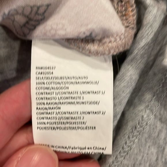 Anthropologie TINY Purple Floral Lace Short Sleeve Boho Top - Picture 7 of 11